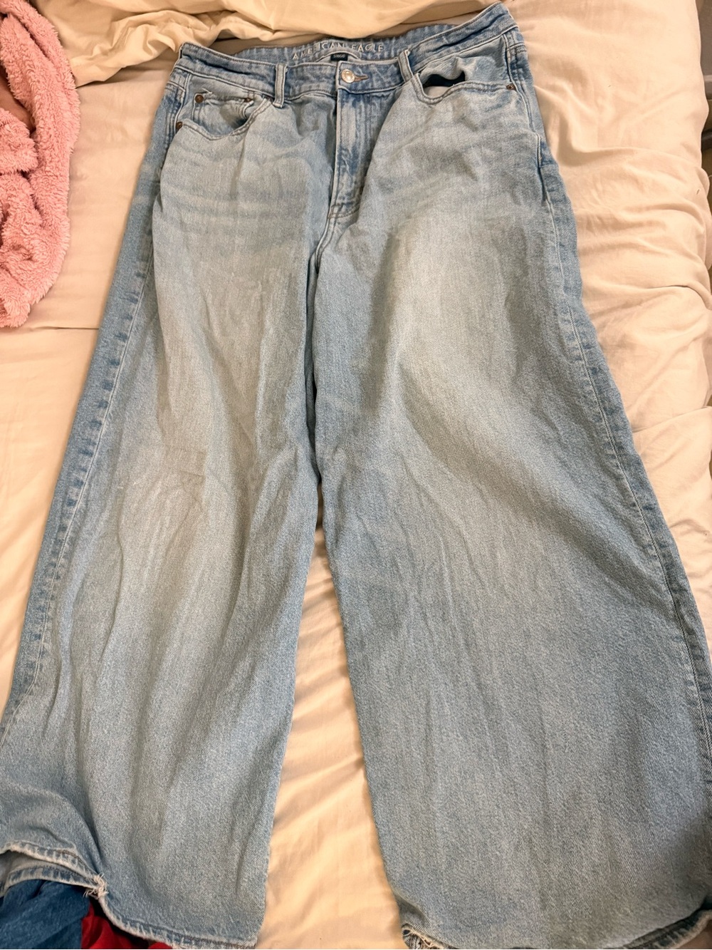 American Eagle Outfitters Light Blue Wide Leg Jeans